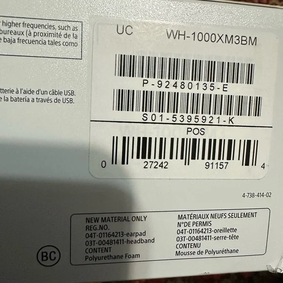 New Sony Wh-1000xm3 Wireless Noise-Canceling Over-Ear Headphones